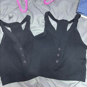 Black Sleeveless Crop Tank Top